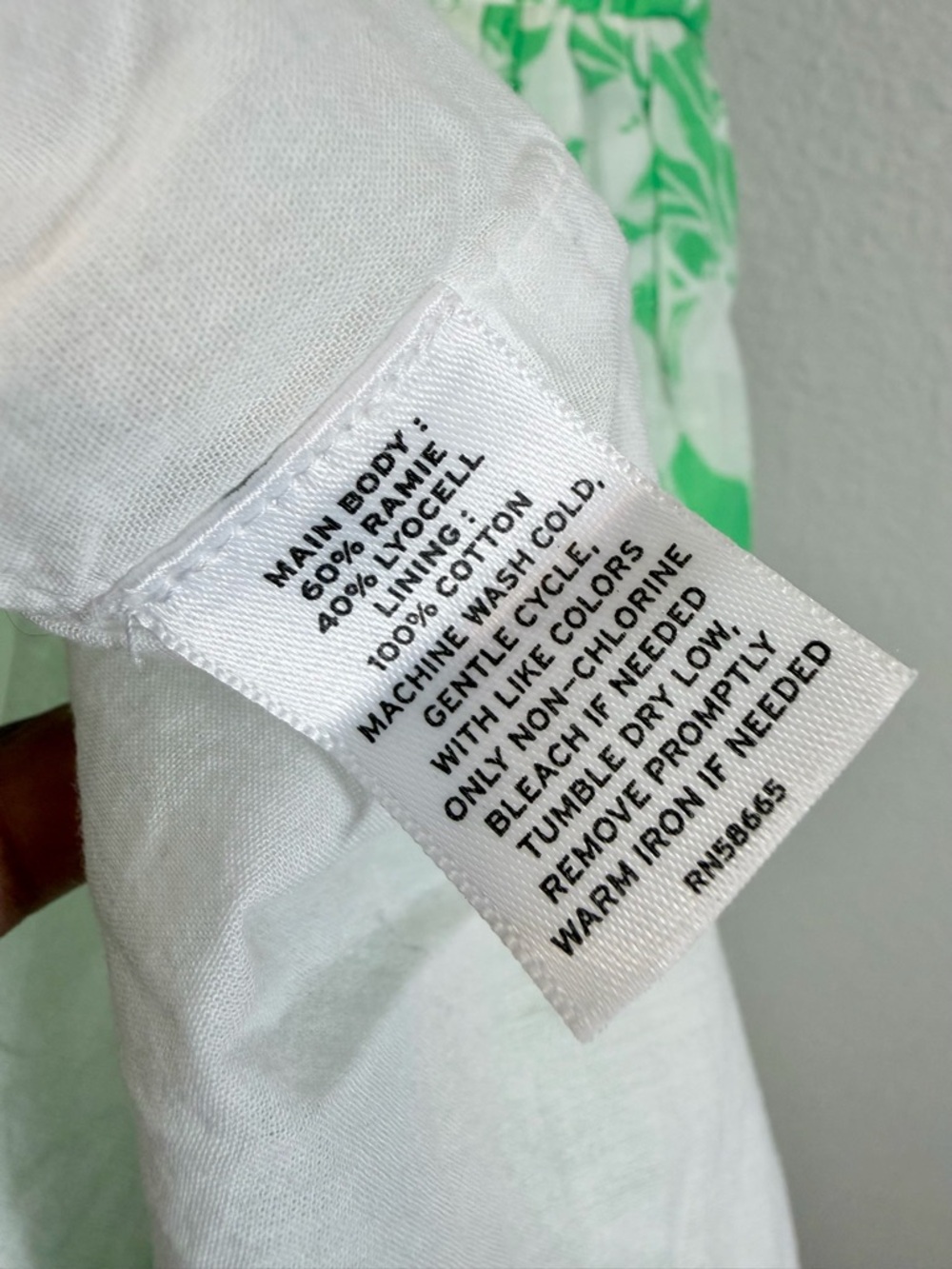 Caslon Green White Maxi Dress Size M Floral Print Racerback Tie Neck Tiered - Picture 8 of 12